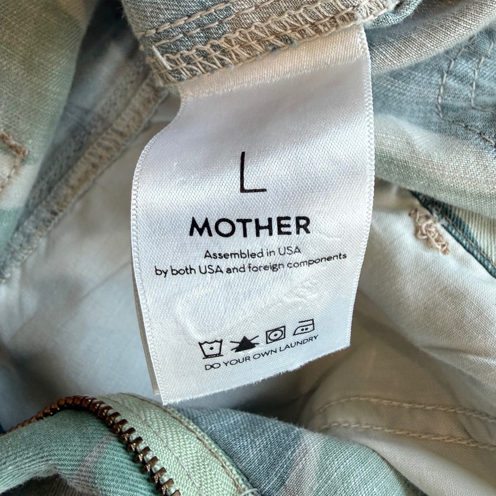 Mother The Fixer Short Romper Green Camo Utility Jumpsuit 9444-813 L - Picture 12 of 14